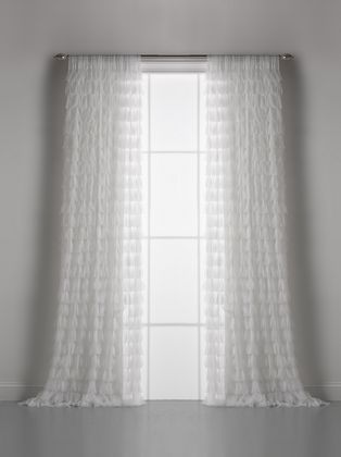 Couture Dreams Chichi Solid Petal Drapery Panel - White
