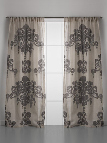 Couture Dreams Enchantique Linen Gauze Window Curtain - Natural