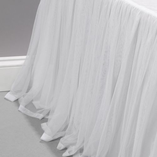 Couture Dreams Whisper White Bed Skirt - White.