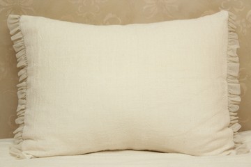 Couture Dreams Whisper Linen Sham - Ivory Close-up.