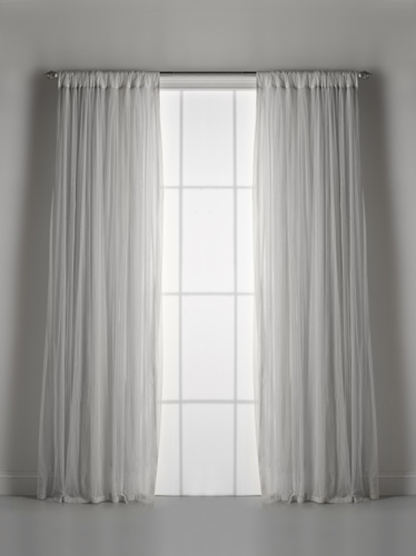 Couture Dreams Whisper Window Curtain - Grey