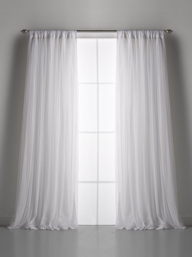 Couture Dreams Whisper Window Curtain - White