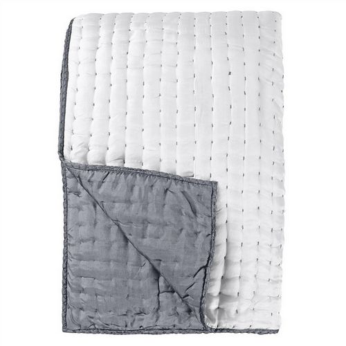 Designers Guild Chenevard - Chalk & Graphite Quilted Coverlet