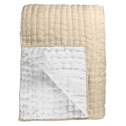 Designers Guild Chenevard - Natural & Chalk Quilted Coverlet