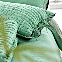 Designers Guild Chenevard Eau De Nil & Celadon Quilts & Pillowcases