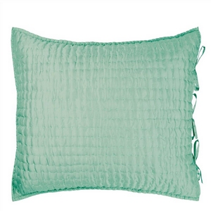 Designers Guild Chenevard - Eau De Nil & Celadon Quilted Pillow Sham
