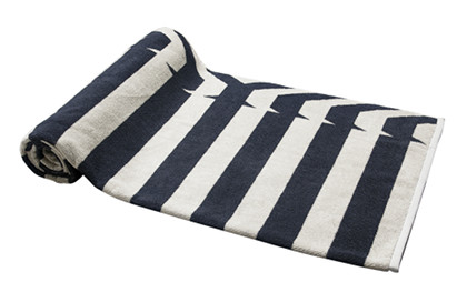 Elaiva Allurements Gray Nauticals Stripes Beach Towels