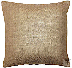 Emdee International Foil Herringbone Burlap Decorative Pillow