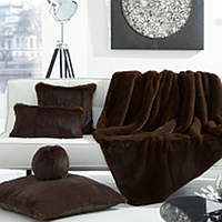 Evelyne Prelonge Chocolate Faux Bed Cover