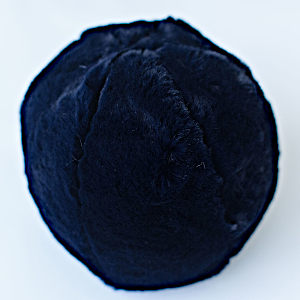 Evelyne Prelonge Navy Blue Faux Fur Decorative Pillow
