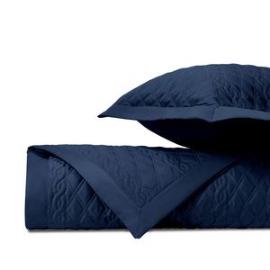Home Treasures Abbey Quilted Bedding Fabric - Navy Blue.