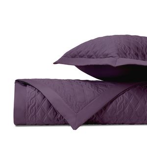 Home Treasures Abbey Quilted Bedding Fabric - Purple.
