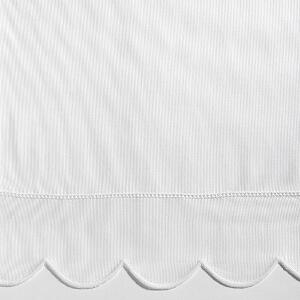 Home Treasures Amelia Bedding Fabric sample - Perla White/White Piana embroidery.