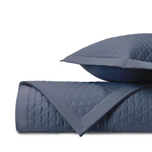 Home Treasures Anastasia Quilted Bedding Fabric - Stone Blue.