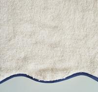 Home Treasures Antalya Bath Towels Scallop Piping Close-up  - Ivory/Navy.