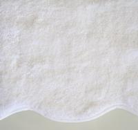 Home Treasures Antalya Bath Towels Scallop Piping Close-up  - White/White.