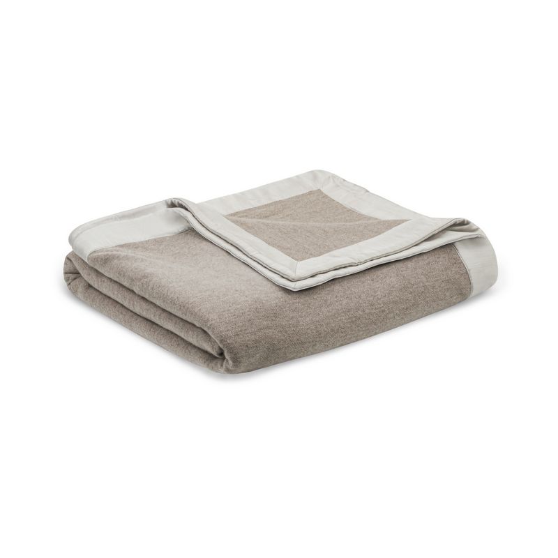Brunello Blanket - Folded in Carob color.