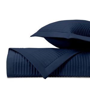 Home Treasures Channel Quilted Bedding - Navy Blue.