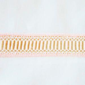 Home Treasures Doric Towel Lace - White/Peach.