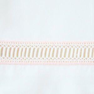 Home Treasures Doric Towel Lace - White/Pink.