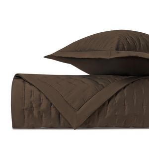 Home Treasures Fil Coupe Quilted Sateen Bedding - Chocolate.
