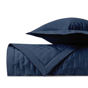 Home Treasures Fil Coupe Quilted Sateen Bedding - Navy Blue.