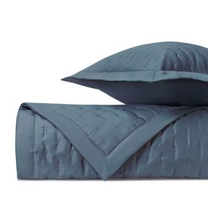 Home Treasures Fil Coupe Quilted Sateen Bedding - Slate Blue.