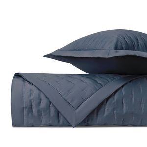 Home Treasures Fil Coupe Quilted Sateen Bedding - Stone Blue.
