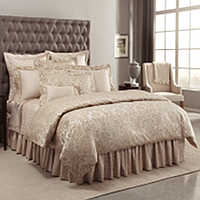 Home Treasures produces the finest luxury custom bedding for the home.