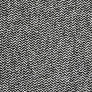 HomeTreasures Linens Jackson - Cotton Flannel Bedding Fabric - Charcoal Herringbone.
