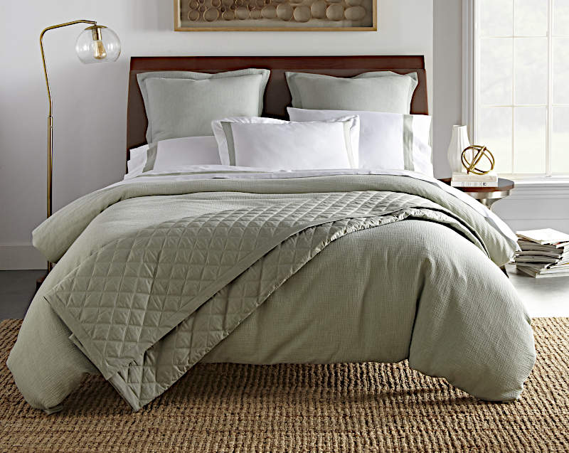 Home Treasures Bedding - Mesa Quilted Collection made with Gaia fabric.