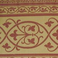Home Treasures Bedding Milano Sheeting Collection Fabric - Rust Gold Wide Border.