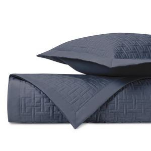 Home Treasures Parquet Quilted Bedding - Stone Blue.