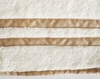 Home Treasures Ribbons Towel Close-up - Ivory/Mocha.