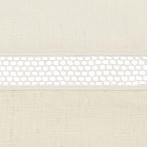 Home Treasures Riley Table Linen sample - Provenza Ivory/Ivory Lace.