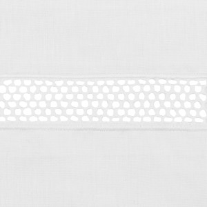Home Treasures Riley Table Linen sample - Provenza White/White Lace.