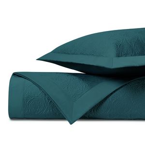 Home Treasures Roses Quilted Bedding - Teal.