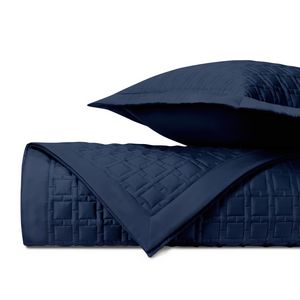 Home Treasures Square Quilted Bedding - Navy Blue.