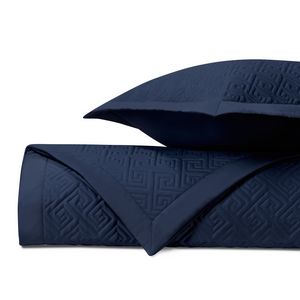 Home Treasures Troy Quilted Bedding - Navy Blue.