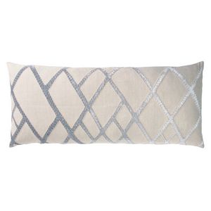 Kevin O'Brien Studio Stars Appliqued Linen Throw Pillow - Seaglass (16x36).