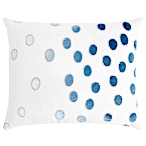 Ovals Appliqued Linen Pillow