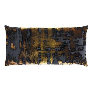 Kevin O'Brien Studio Brush Stroke Velvet Throw Pillow in Copper Ivy color.