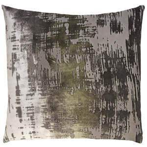 Kevin O'Brien Studio Brush Stroke Velvet Throw Pillow in Oregano color (22x22).