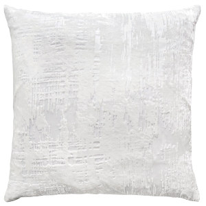 Kevin O'Brien Studio Brush Stroke Velvet Throw Pillow in White color.