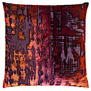 Kevin O'Brien Studio Brush Stroke Velvet Throw Pillow in Wildberry color.