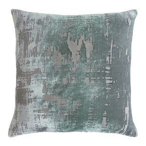 Kevin O'Brien Studio Brush Stroke Velvet Throw Pillow in Jade color.