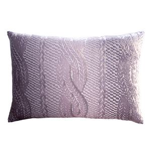 Kevin O'Brien Studio Cable Knit Velvet Decorative Pillow - Thistle (14x20)