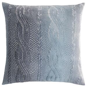 Kevin O'Brien Studio Cable Knit Velvet Decorative Pillow - Dusk