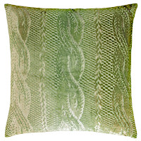 Kevin O'Brien Studio Cable Knit Velvet Decorative Pillow