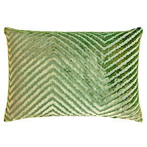 Kevin OBrien Studio Chevron Velvet Decorative Pillow - Grass.